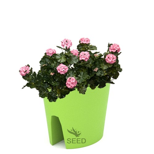 Donica balkonowa na balustradę balpot 30 cm limonka