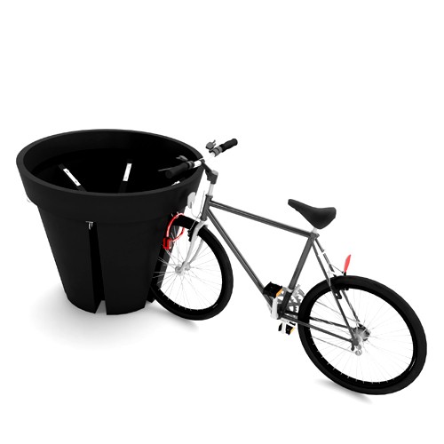 Donica miejska stojak na rowery Bikepot czarna