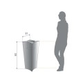 Wysoka donica podświetlana LED Doris 80 wymiary