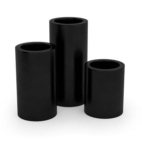 Okrągła donica hebe 50 cm czarna