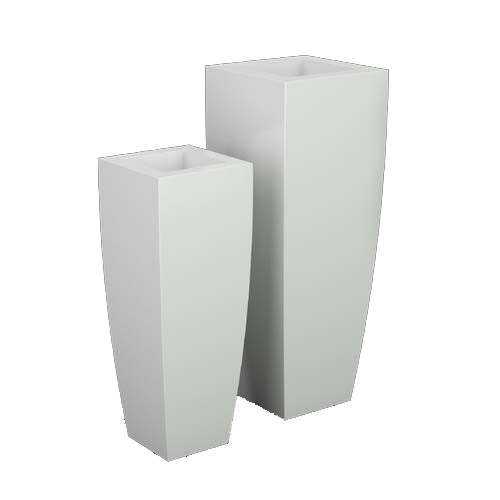 Wysoka donica Juno 75 cm biała
