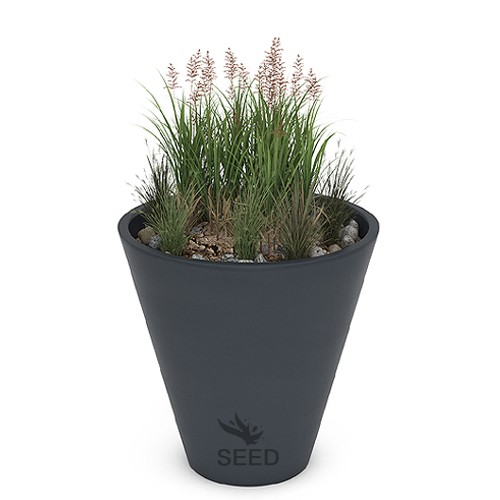 Duże donice ogrodowe Mercury 80 antracyt