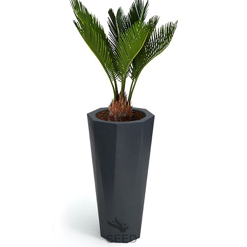 Wysoka donica na taras Octavia 79 cm antracytowa