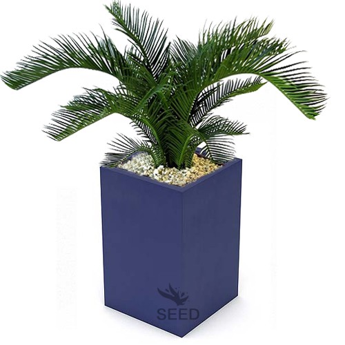 Donica kwadratowa Quadri 60 cm granatowa