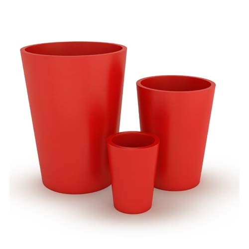 Donica do ogrodu Uran 60 cm czerwona