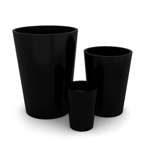 Donica do ogrodu Uran 60 cm czarna