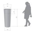 Wysokie donice na taras Neptun 125 cm wymiary