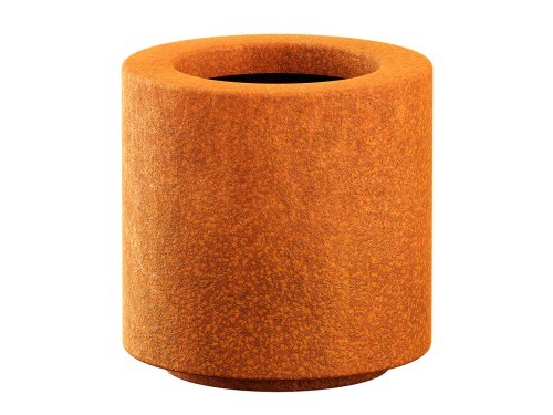 Okrągłe donice ze stali corten 2