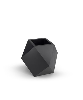 Designerska, geometryczna donica Pandora 75h Czarna