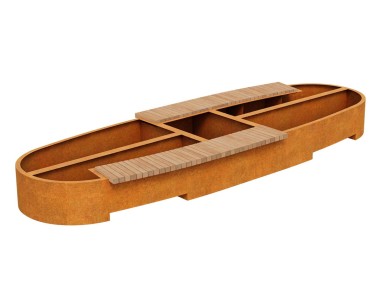 Ławko-donica Corten BASTIDOR 4