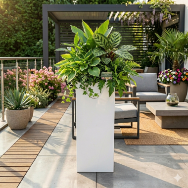 Donica Zambrone biała wys. 66cm