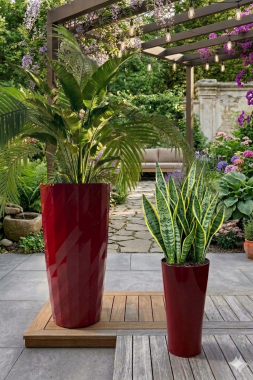 Donica Marbella czerwona wys. 57 cm